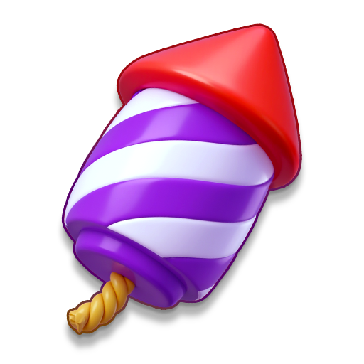 Firework Pre-Booster icon — purple and white striped rocket with red tip and twisted fuse.png